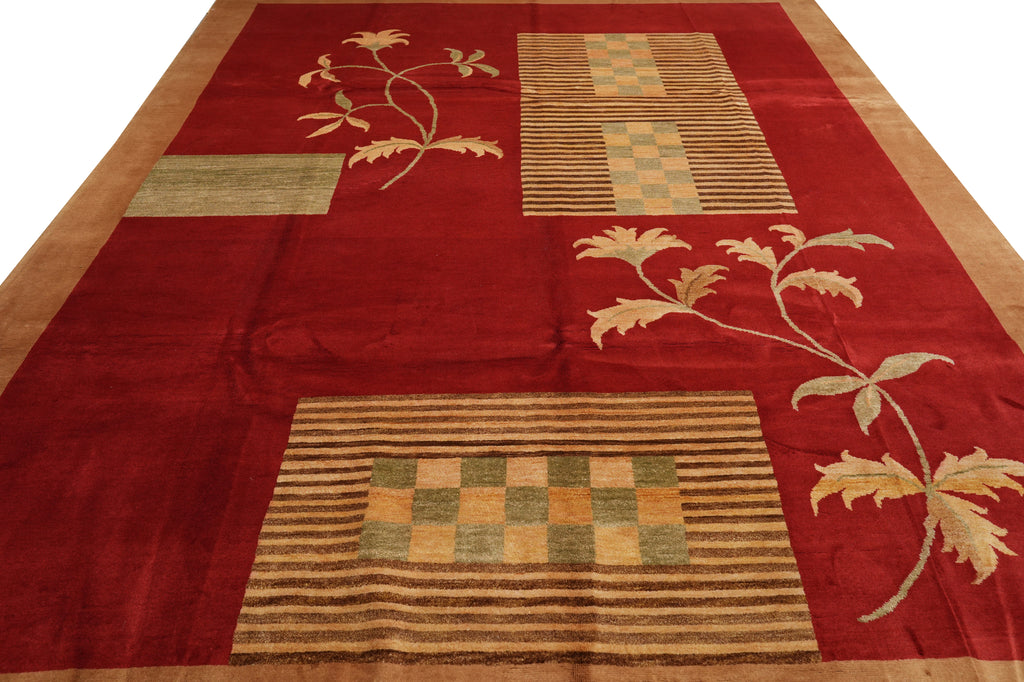 8.9 x 11.9 Quality Handmade Wool and Silk Contemporary Rug #PIX-13909