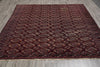 Load image into Gallery viewer, 8 x 9 Old Persian Turkman Bokhara Rug Burgundy Low Pile #PIX-25703