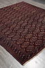 Load image into Gallery viewer, 8 x 9 Old Persian Turkman Bokhara Rug Burgundy Low Pile #PIX-25703