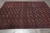 Load image into Gallery viewer, 8 x 9 Old Persian Turkman Bokhara Rug Burgundy Low Pile #PIX-25703