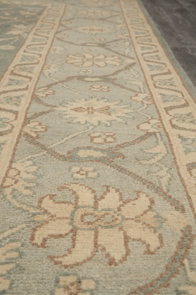 5.3 x 6.7 New Natural Wool Handmade OUSHAK Rug SAGE GREEN - Pakistan #PIX-26768
