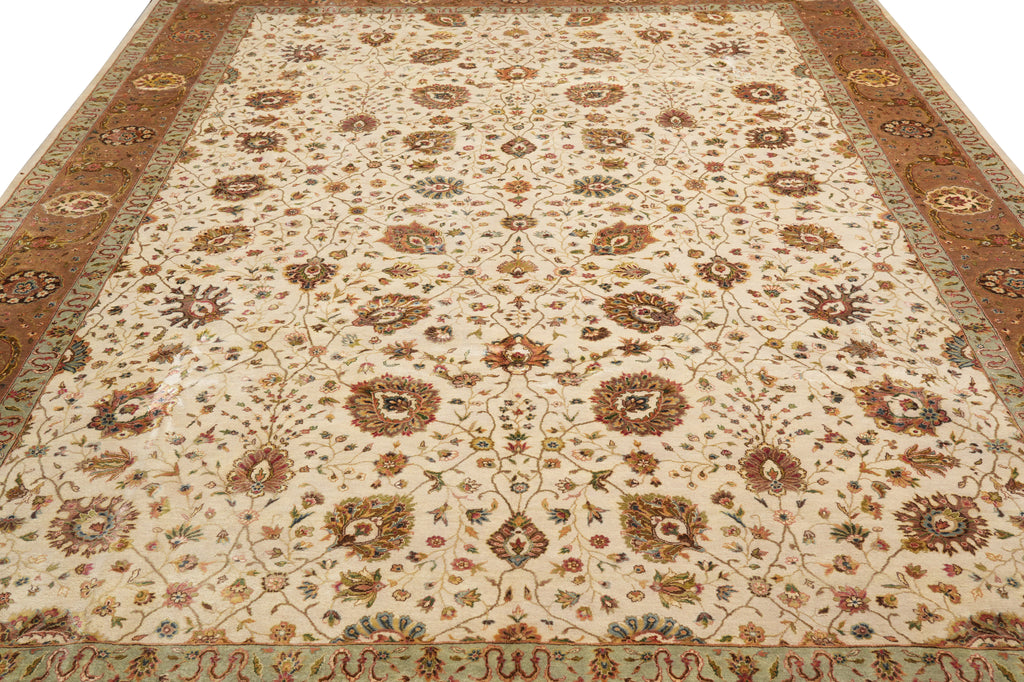 9 x 12 Beautiful Handmade Agra Rug #PIX-804-161