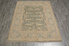 Load image into Gallery viewer, 5.3 x 6.7 New Natural Wool Handmade OUSHAK Rug SAGE GREEN - Pakistan #PIX-26768