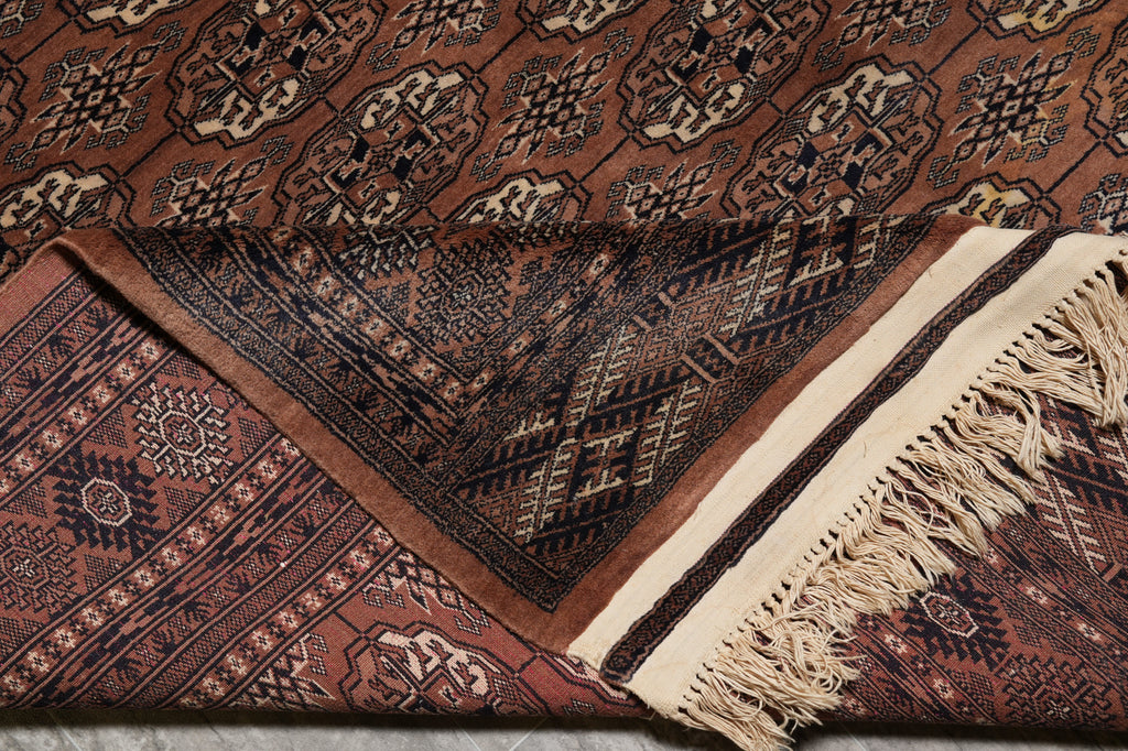 6.4 x 8.3 Rust Finer Quality Bokhara Rug #PIX-23572