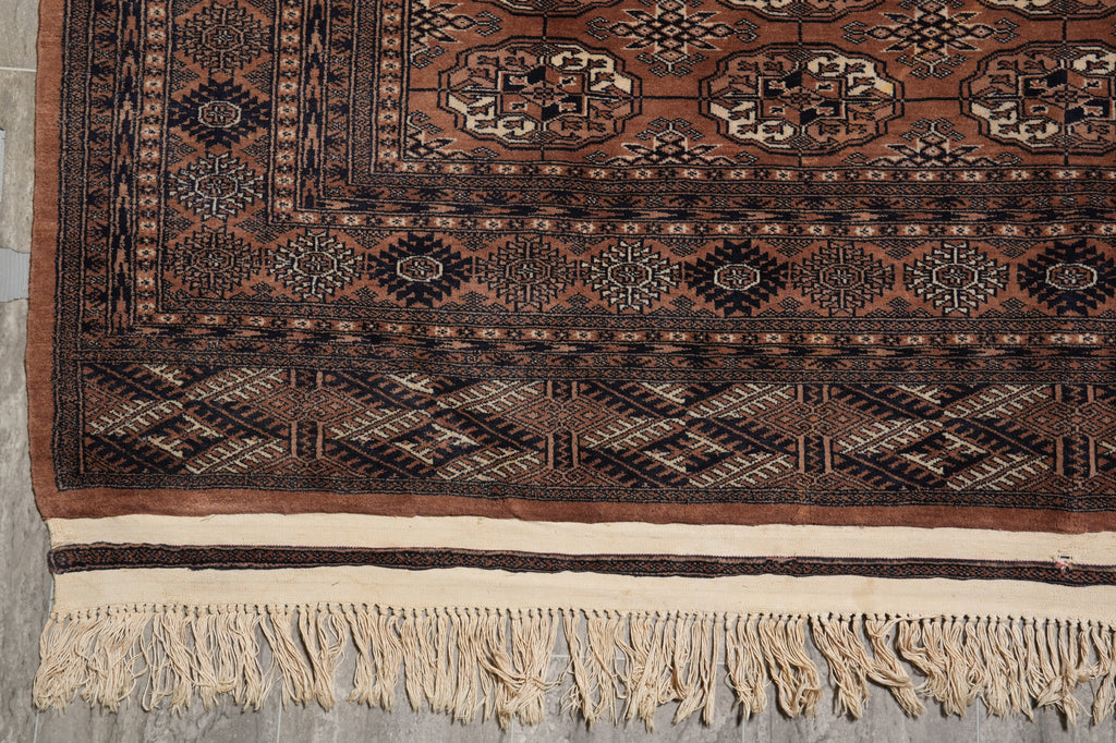 6.4 x 8.3 Rust Finer Quality Bokhara Rug #PIX-23572