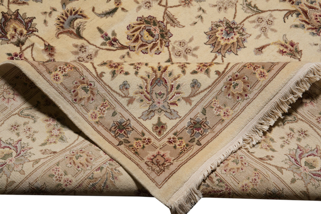 9 x 12.8 Fine Quality Wool and Silk Handmade Rug #F-4375