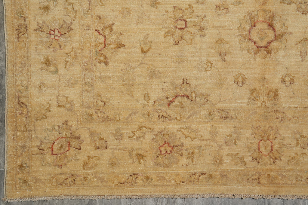 5 x 7 Natural Wool Hand-Knotted Chobi Peshawar Rug - NEUTRAL COLORS Pakistan #PIX-20220
