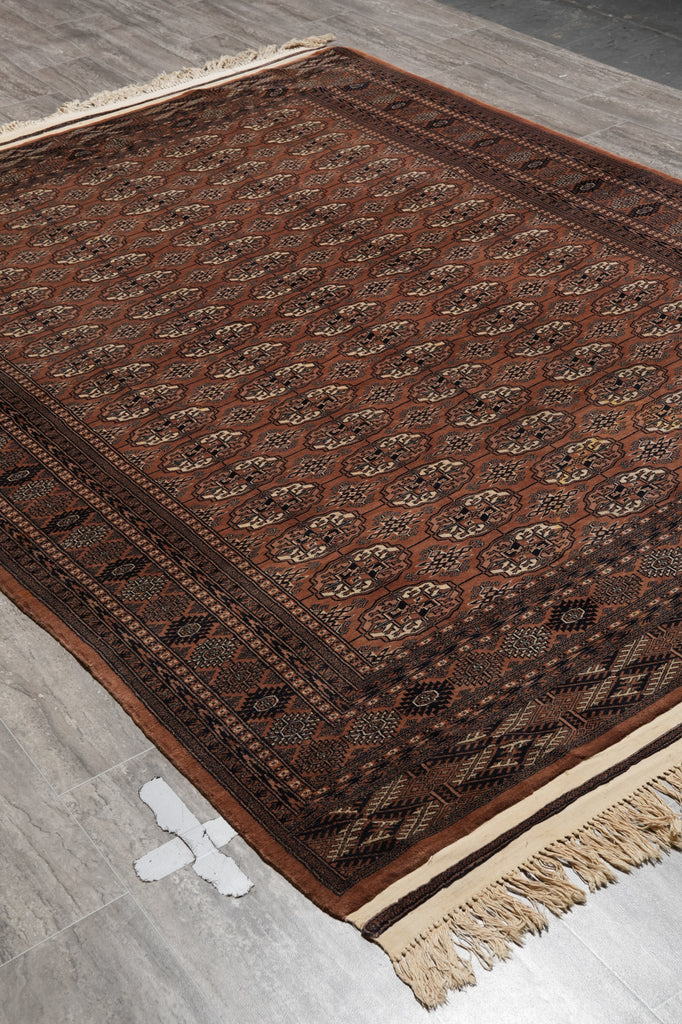 6.4 x 8.3 Rust Finer Quality Bokhara Rug #PIX-23572