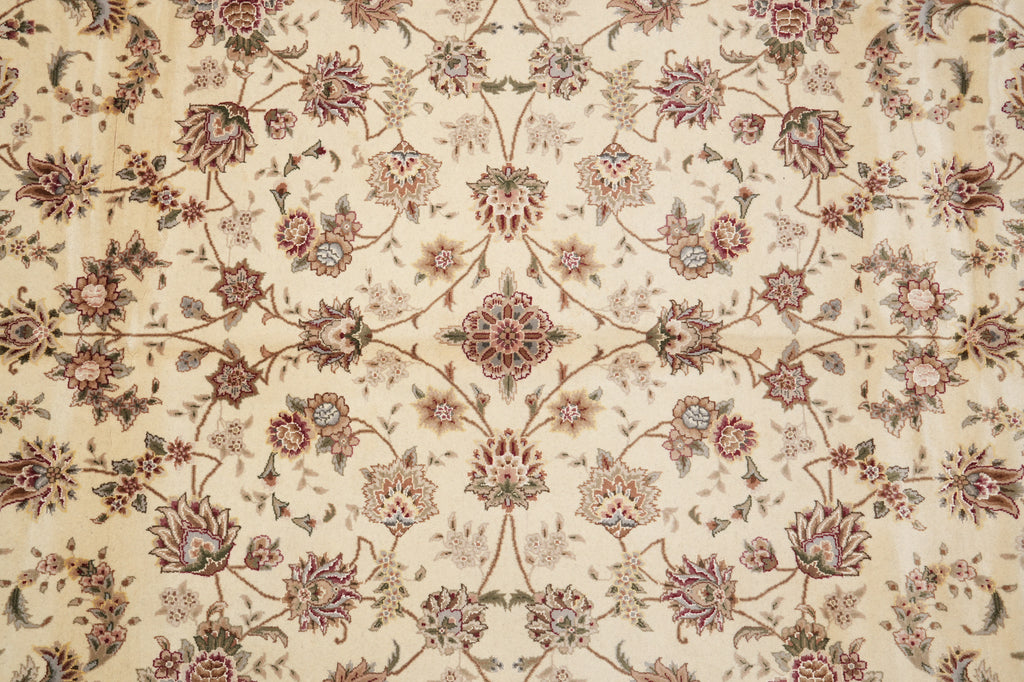 9 x 12.8 Fine Quality Wool and Silk Handmade Rug #F-4375