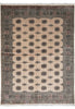 Load image into Gallery viewer, 6.6 x 8.6 Beige Jaldar Bokhara Rug Handmade Wool