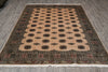 Load image into Gallery viewer, 6.6 x 8.6 Beige Jaldar Bokhara Rug Handmade Wool #F-4595