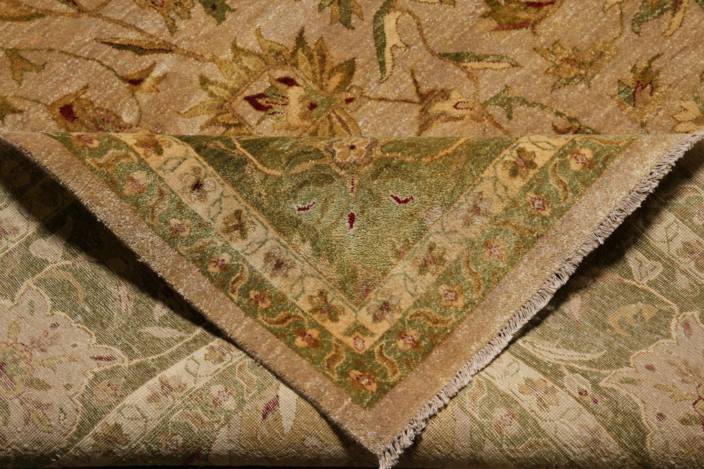 9 x 12 Taup Olive Green Quality Handmade Rug #F-5072