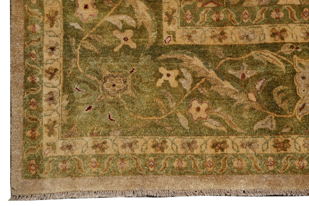 9 x 12 Taup Olive Green Quality Handmade Rug #F-5072