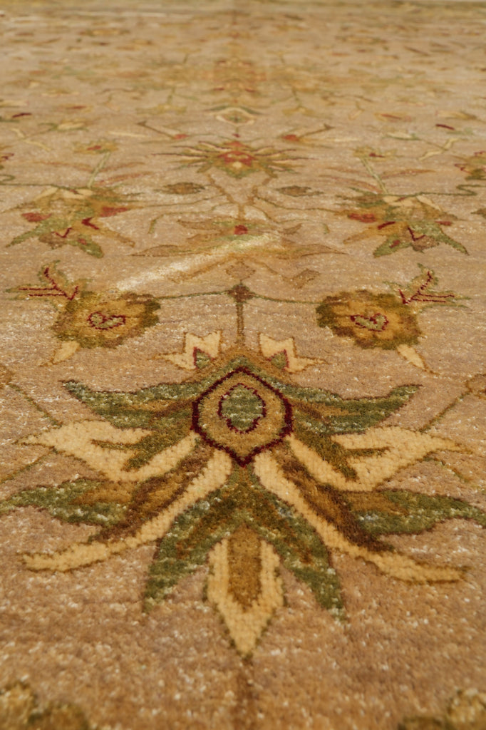 9 x 12 Taup Olive Green Quality Handmade Rug #F-5072