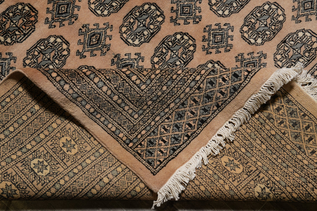 10 x 14 New Beige Bokhara Rug Handmade Pakistan #F-4596
