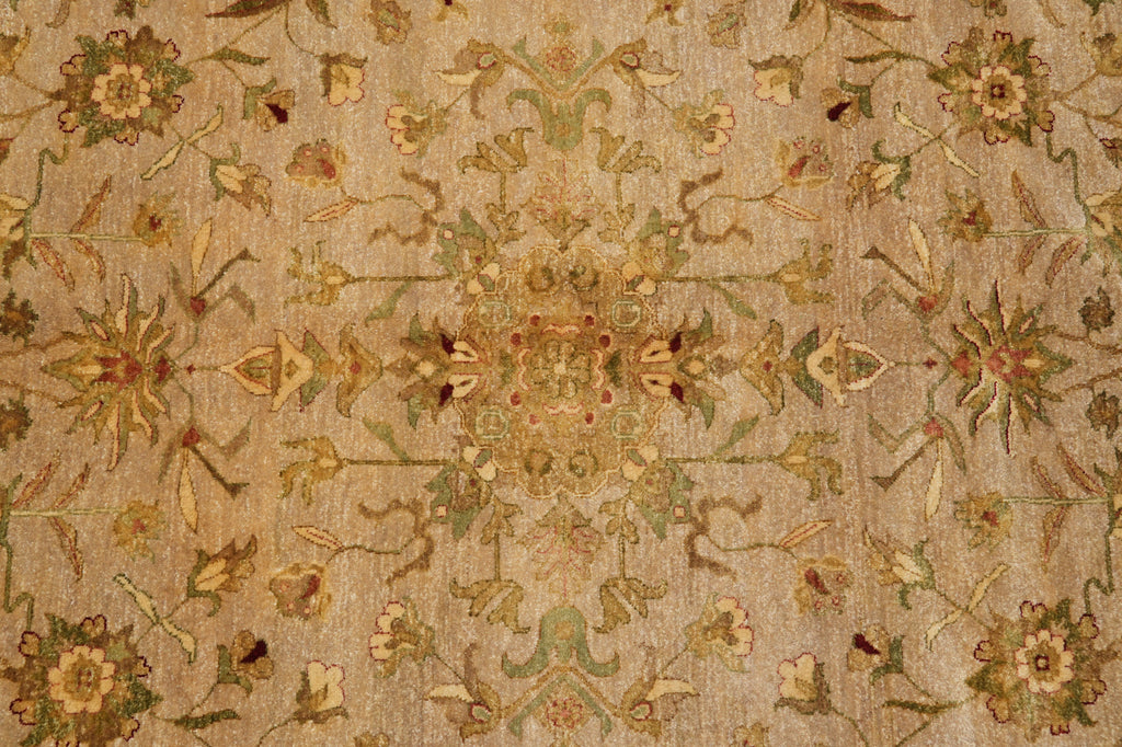 9 x 12 Taup Olive Green Quality Handmade Rug #F-5072