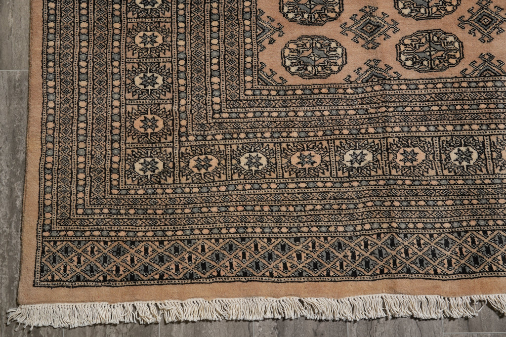 10 x 14 New Beige Bokhara Rug Handmade Pakistan #F-4596