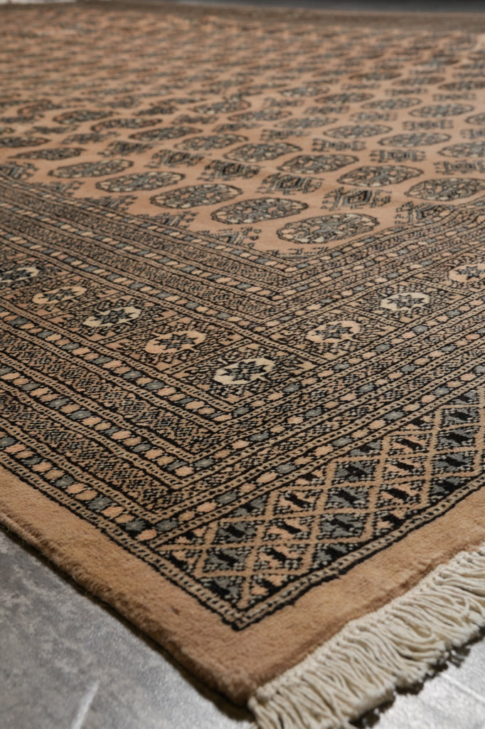 10 x 14 New Beige Bokhara Rug Handmade Pakistan #F-4596