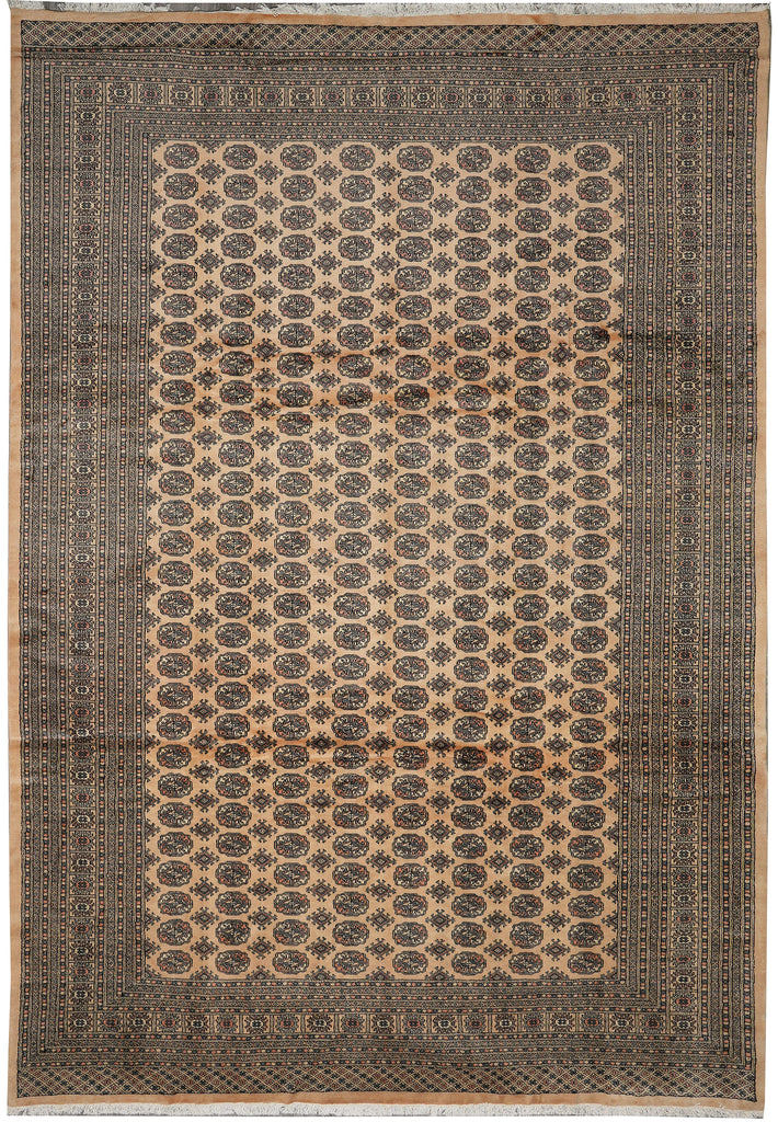 10 x 14 New Bokhara Rug Handmade Pakistan Beige