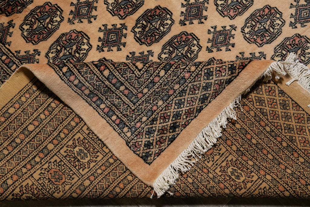 10 x 14 New Bokhara Rug Handmade Pakistan Beige #F-4597