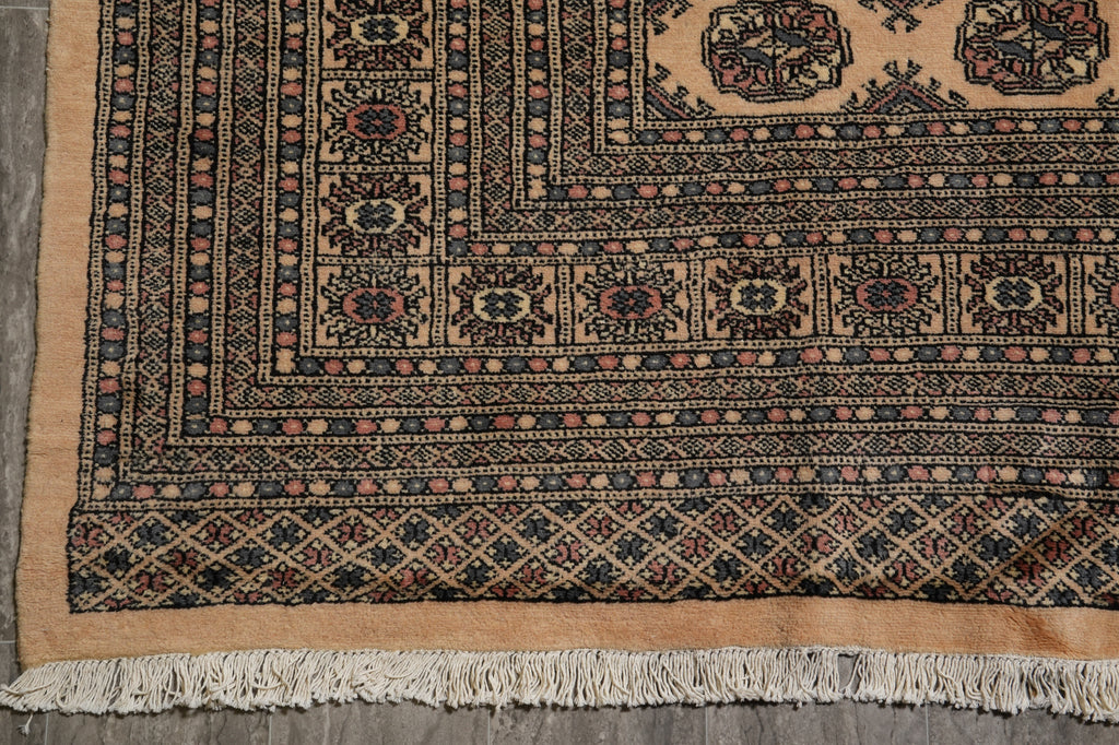 10 x 14 New Bokhara Rug Handmade Pakistan Beige #F-4597