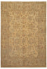 Load image into Gallery viewer, A traditional oriental-style area rug with an intricate floral and medallion pattern in beige, tan, muted blue, and soft red tones, shown flat against a white background.