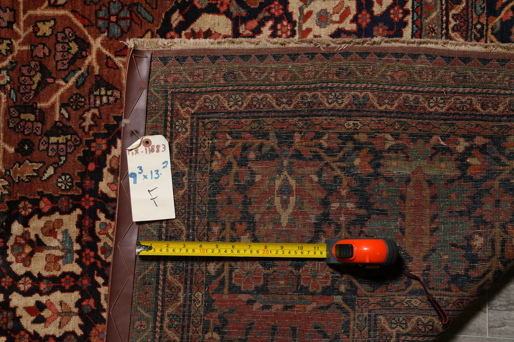 9.3 x 13 Antique Persian Feraghan Rug 1940's Iran #PIX-11883