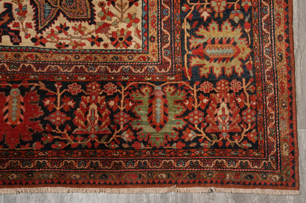 9.3 x 13 Antique Persian Feraghan Rug 1940's Iran #PIX-11883