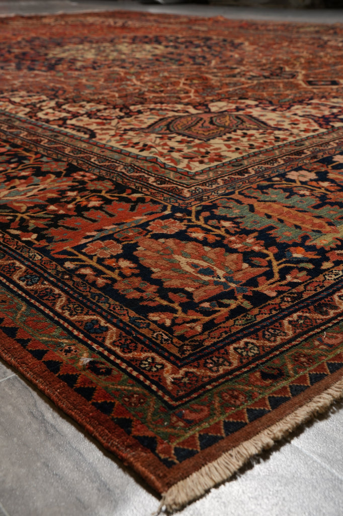 9.3 x 13 Antique Persian Feraghan Rug 1940's Iran #PIX-11883