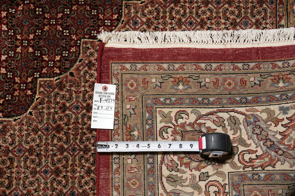8.3 x 11.4 Fine Quality Wool and Silk Mahi Tabriz Rug #F-4374