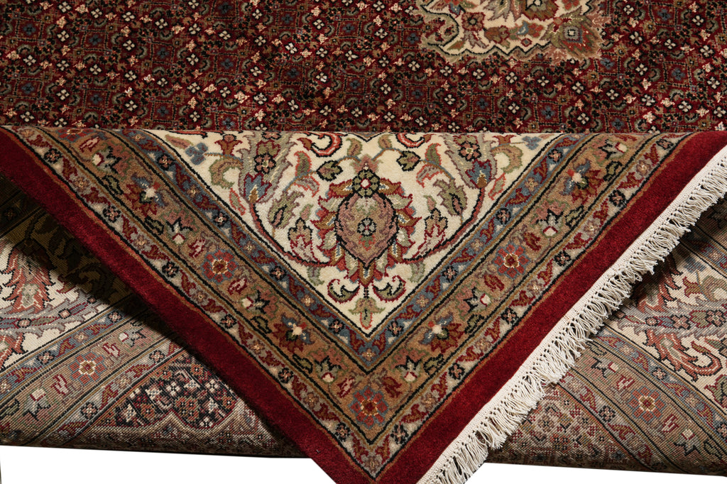 8.3 x 11.4 Fine Quality Wool and Silk Mahi Tabriz Rug #F-4374