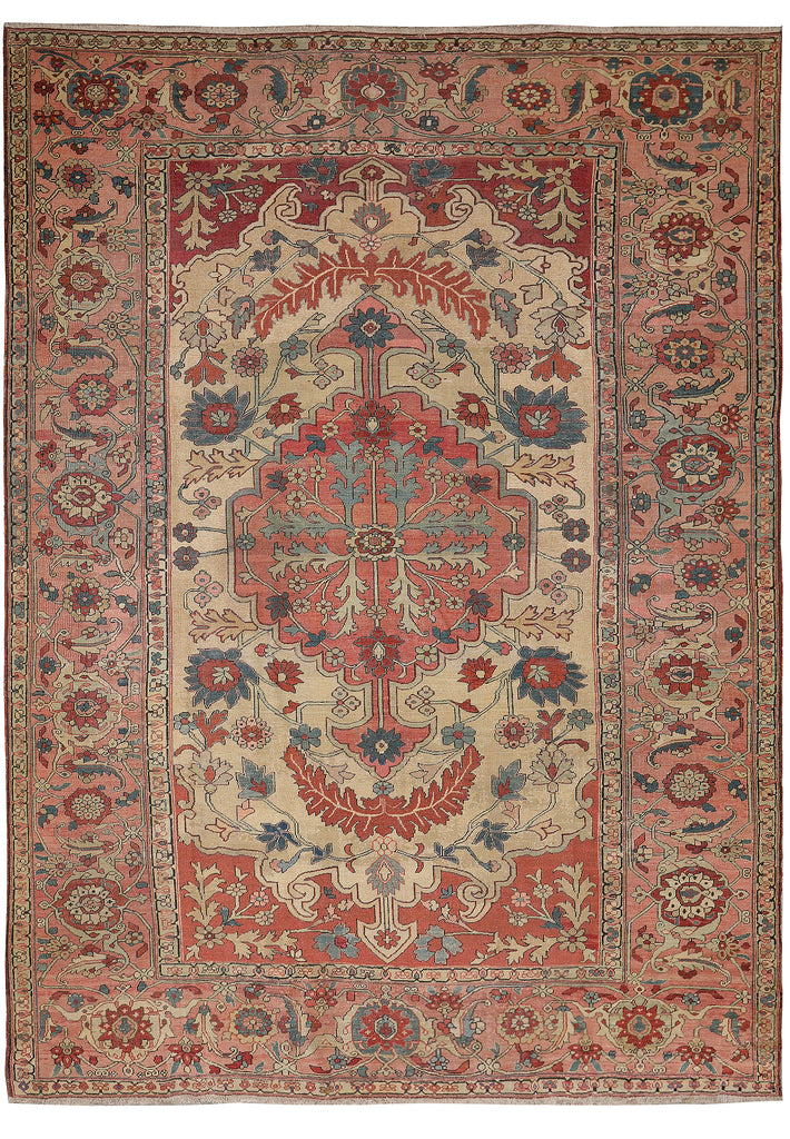 9 x 12 Authentic Original Persian Serapi Rug Iran 1930's