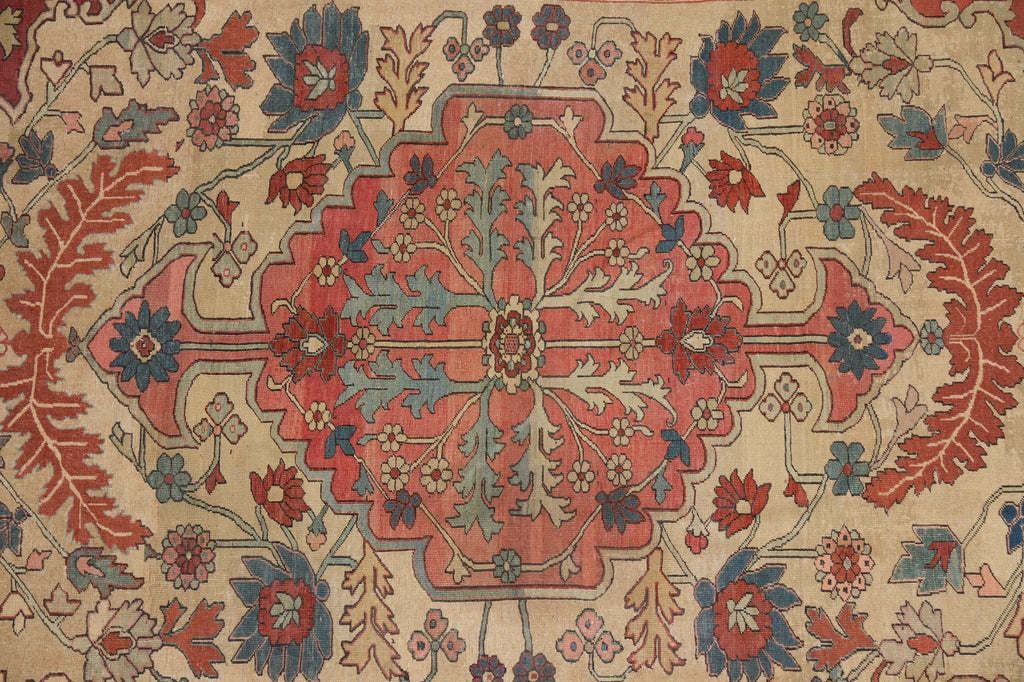 9 x 12 Authentic Original Persian Serapi Rug Iran 1930's #PIX-14954