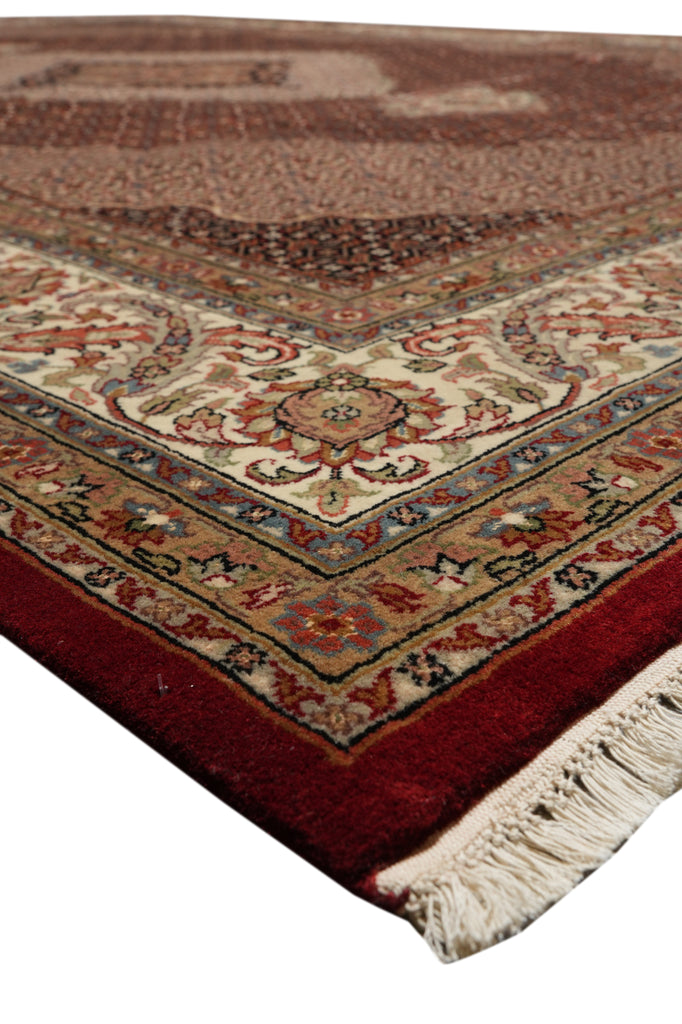 8.3 x 11.4 Fine Quality Wool and Silk Mahi Tabriz Rug #F-4374