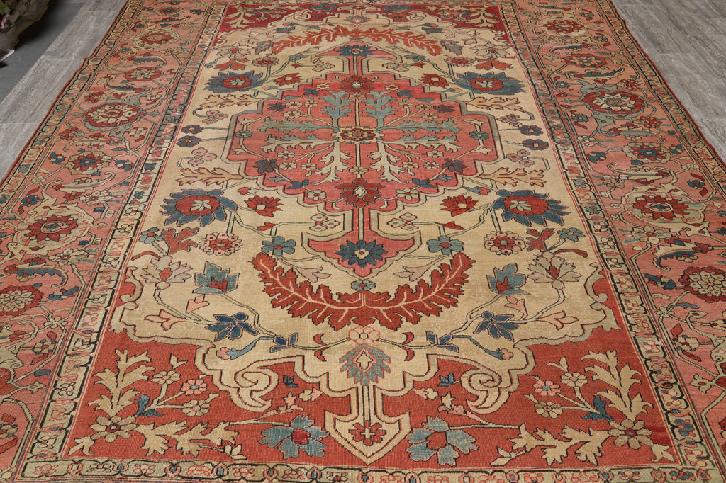 9 x 12 Authentic Original Persian Serapi Rug Iran 1930's #PIX-14954