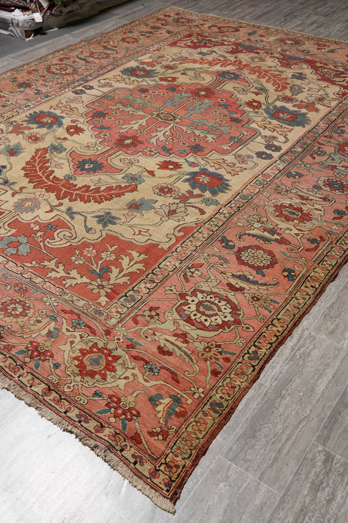 9 x 12 Authentic Original Persian Serapi Rug Iran 1930's #PIX-14954