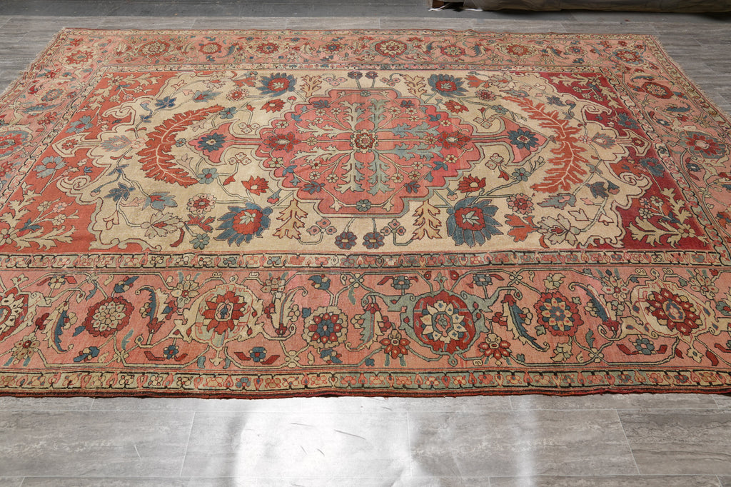 9 x 12 Authentic Original Persian Serapi Rug Iran 1930's #PIX-14954