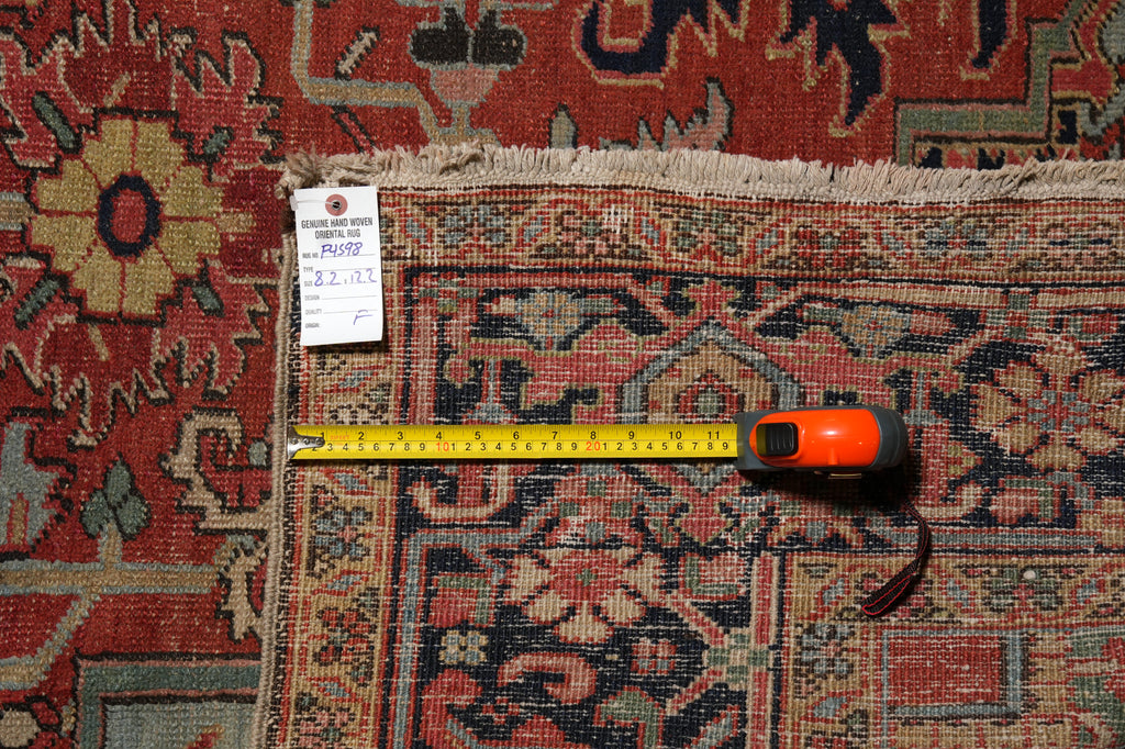 8 x 12 Antique Persian Heriz Serapi Rug #F-4598