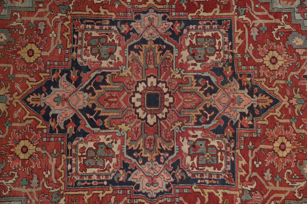 8 x 12 Antique Persian Heriz Serapi Rug #F-4598