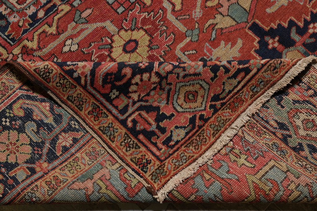 8 x 12 Antique Persian Heriz Serapi Rug #F-4598