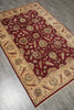 Load image into Gallery viewer, 5 x 8 Natural BURGUNDY Wool Hand-Knotted Chobi Peshawar Rug - Pakistan #B-74063