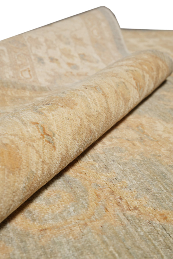 8 x 9.7 Light Green Chobi Peshawar Rug #F-4377