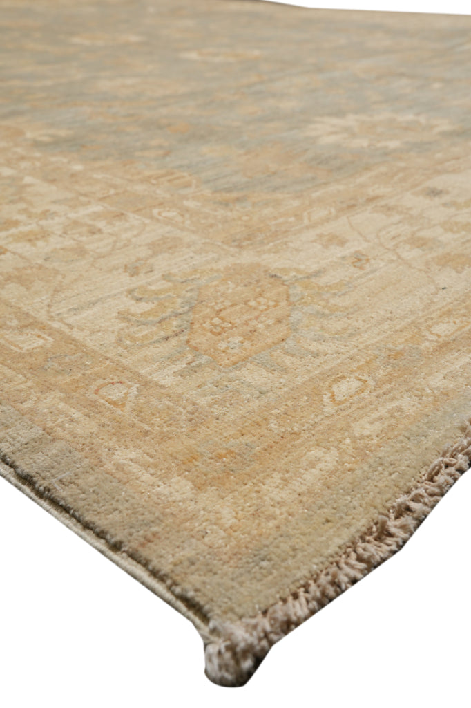 8 x 9.7 Light Green Chobi Peshawar Rug #F-4377