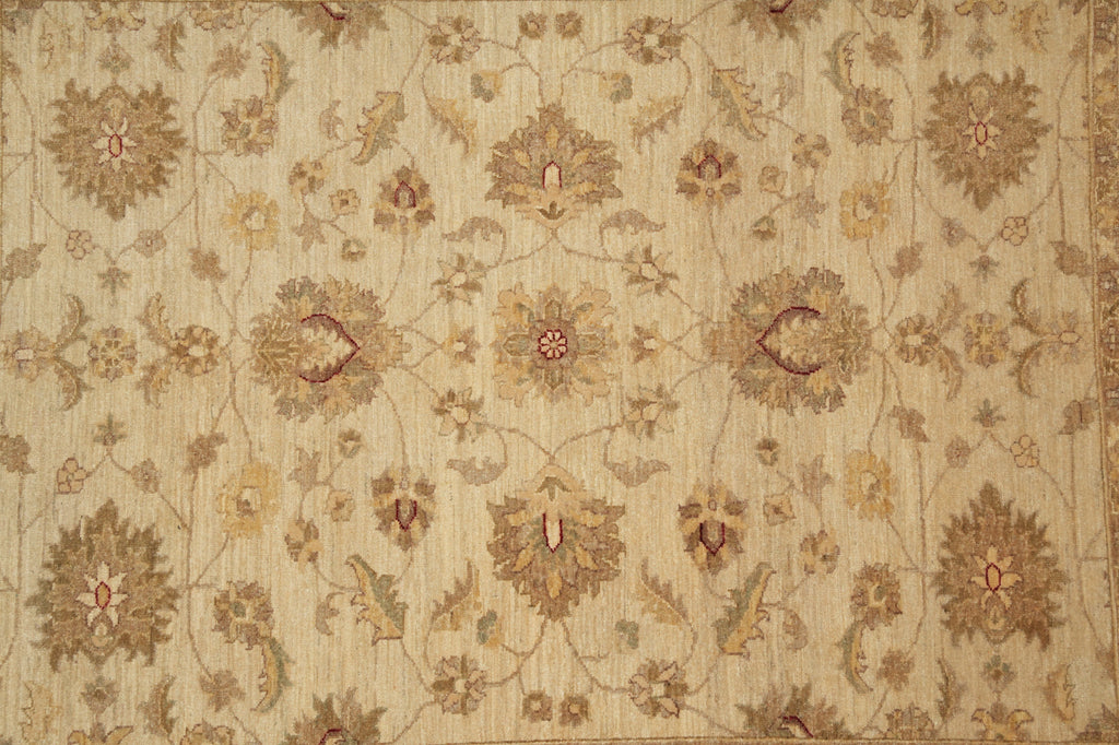 5.7 x 7 5 x 7 Natural Wool Hand-Knotted Chobi Peshawar Ziegler Rug - Pakistan - Pakistan #PIX-21418