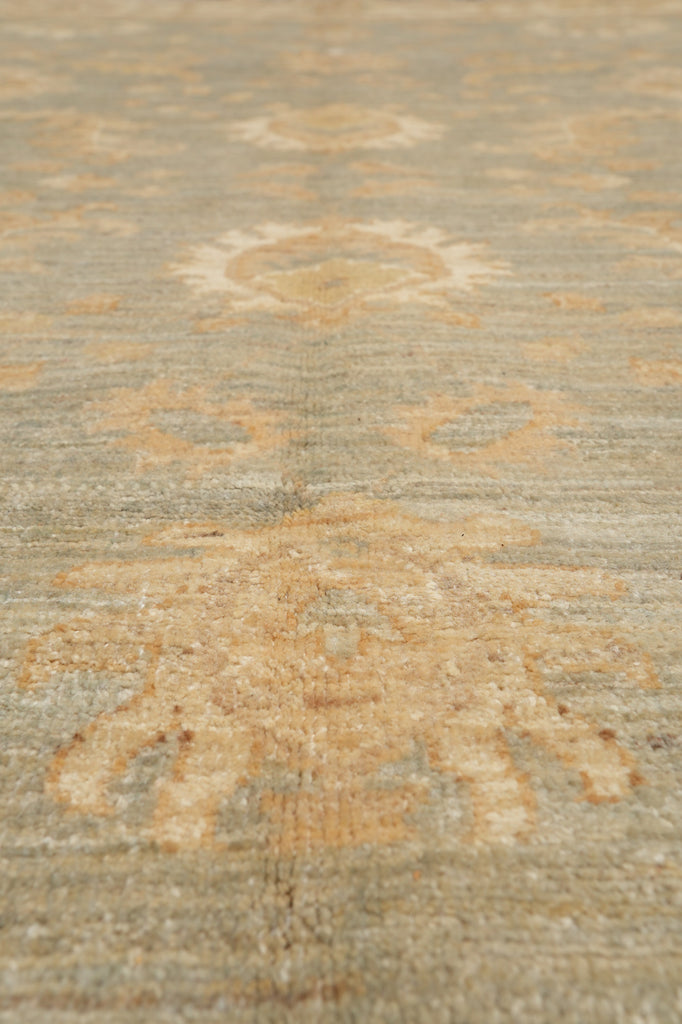 8 x 9.7 Light Green Chobi Peshawar Rug #F-4377