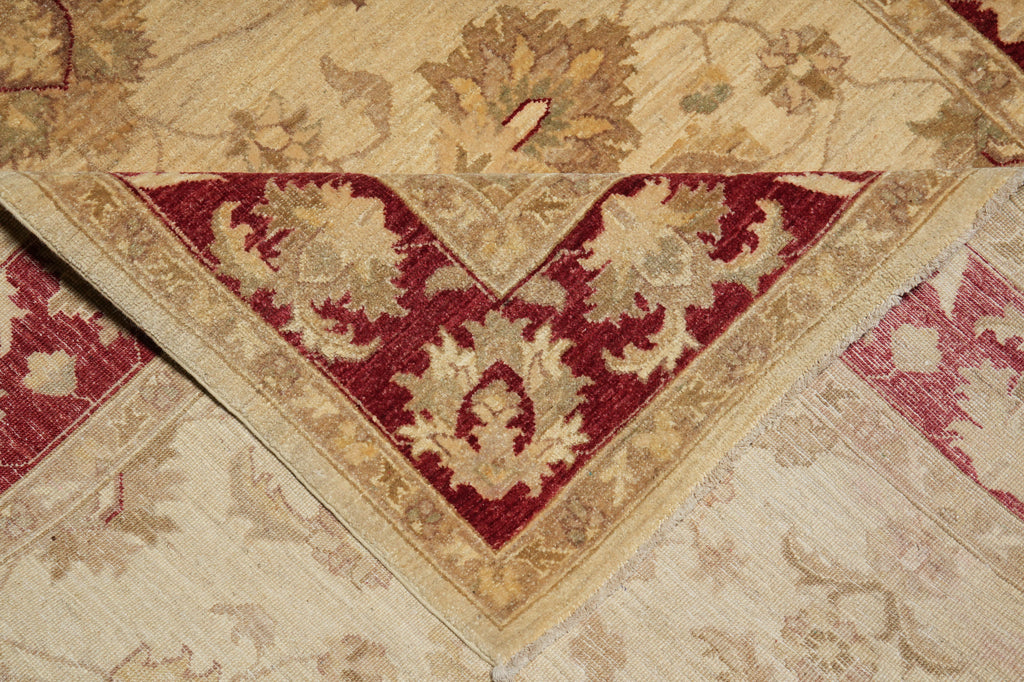 5.7 x 7 5 x 7 Natural Wool Hand-Knotted Chobi Peshawar Ziegler Rug - Pakistan - Pakistan #PIX-21418
