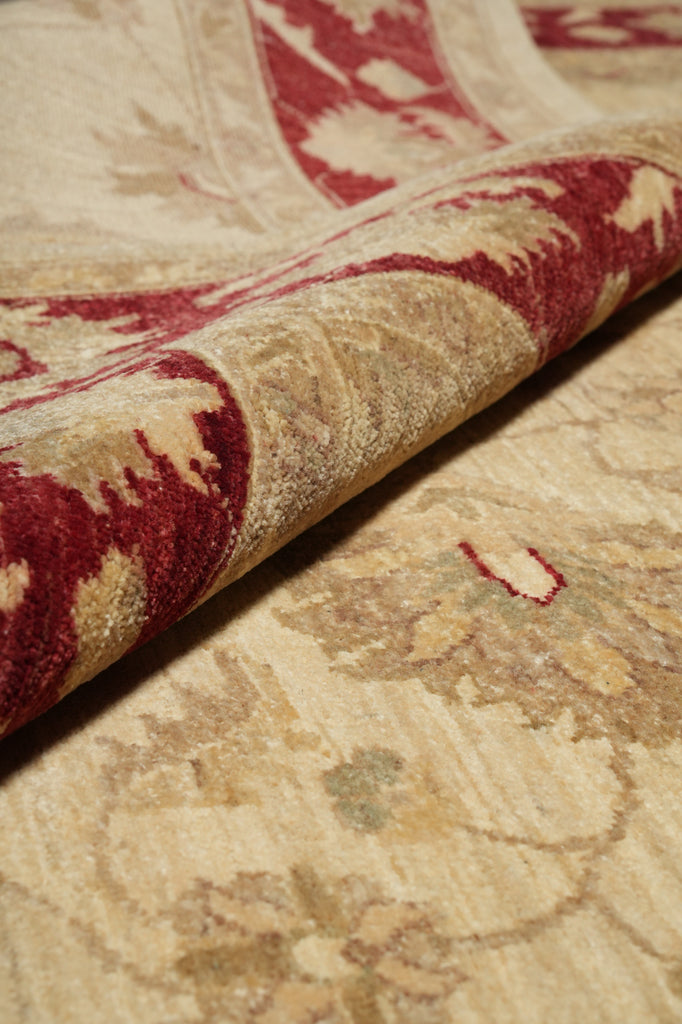 5.7 x 7 5 x 7 Natural Wool Hand-Knotted Chobi Peshawar Ziegler Rug - Pakistan - Pakistan #PIX-21418