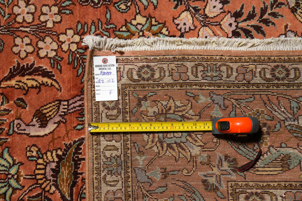 8.2 x 11.2 Authentic Persian Tabriz Rug SIGNED IRAN PARADISE BIRDS Rug #B-80787