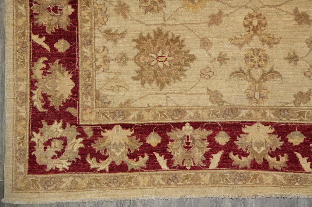 5.7 x 7 5 x 7 Natural Wool Hand-Knotted Chobi Peshawar Ziegler Rug - Pakistan - Pakistan #PIX-21418