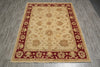 Load image into Gallery viewer, 5.7 x 7 5 x 7 Natural Wool Hand-Knotted Chobi Peshawar Ziegler Rug - Pakistan - Pakistan #PIX-21418